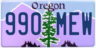 OR license plate 990MEW