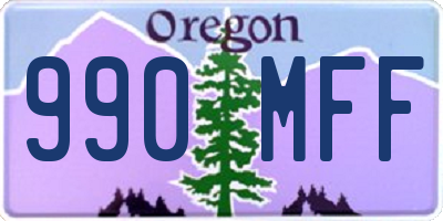 OR license plate 990MFF