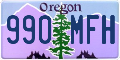 OR license plate 990MFH