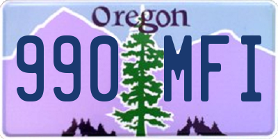 OR license plate 990MFI