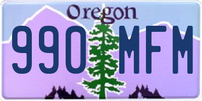 OR license plate 990MFM