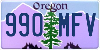 OR license plate 990MFV