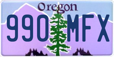 OR license plate 990MFX