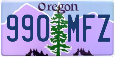 OR license plate 990MFZ