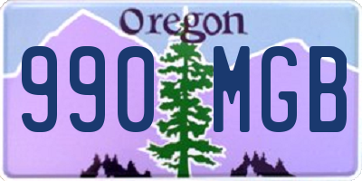 OR license plate 990MGB