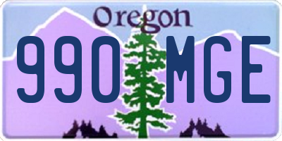 OR license plate 990MGE