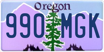 OR license plate 990MGK