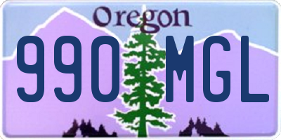 OR license plate 990MGL