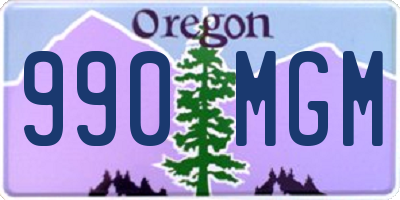 OR license plate 990MGM