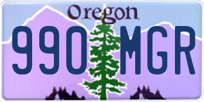 OR license plate 990MGR