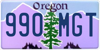 OR license plate 990MGT