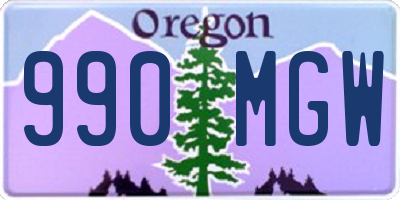 OR license plate 990MGW