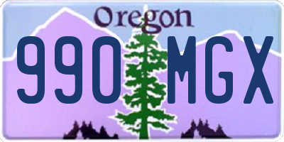 OR license plate 990MGX