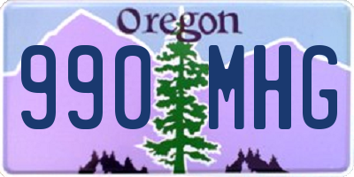 OR license plate 990MHG