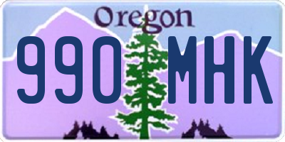 OR license plate 990MHK