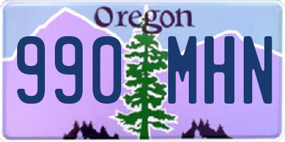 OR license plate 990MHN