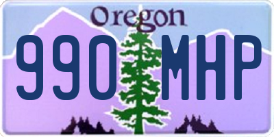 OR license plate 990MHP