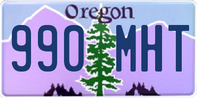 OR license plate 990MHT