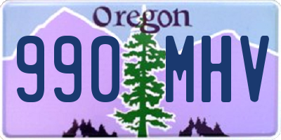 OR license plate 990MHV