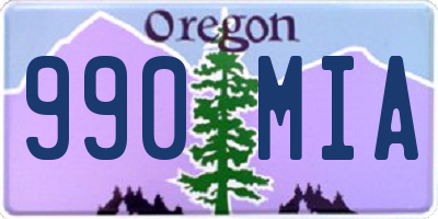 OR license plate 990MIA