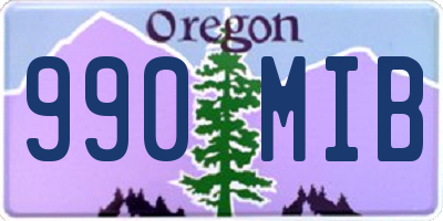 OR license plate 990MIB