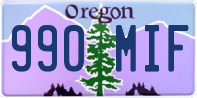 OR license plate 990MIF