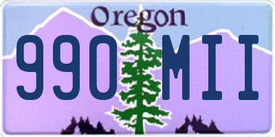 OR license plate 990MII