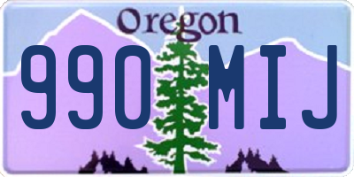 OR license plate 990MIJ