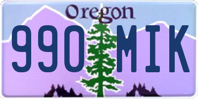 OR license plate 990MIK