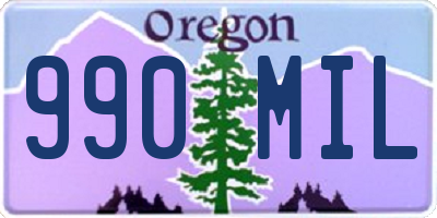 OR license plate 990MIL