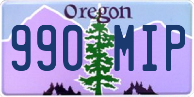 OR license plate 990MIP