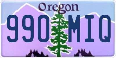 OR license plate 990MIQ