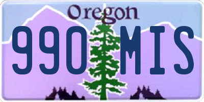 OR license plate 990MIS