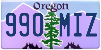 OR license plate 990MIZ