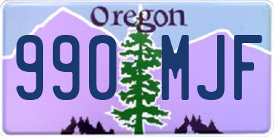 OR license plate 990MJF