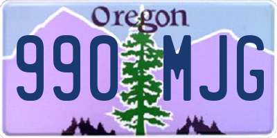 OR license plate 990MJG
