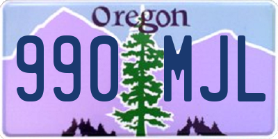 OR license plate 990MJL