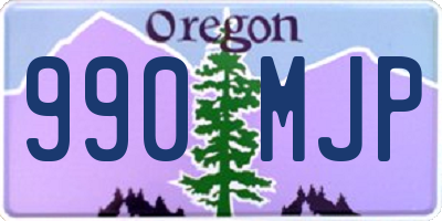 OR license plate 990MJP