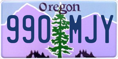 OR license plate 990MJY