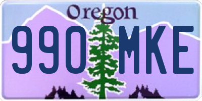 OR license plate 990MKE