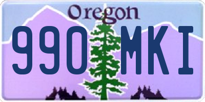 OR license plate 990MKI