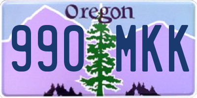 OR license plate 990MKK