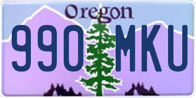 OR license plate 990MKU