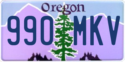 OR license plate 990MKV