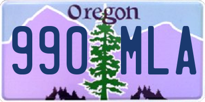 OR license plate 990MLA