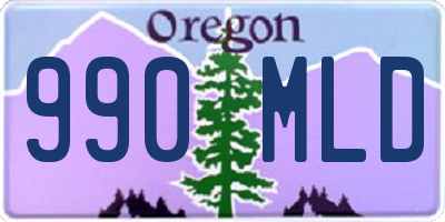 OR license plate 990MLD