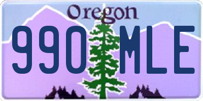 OR license plate 990MLE