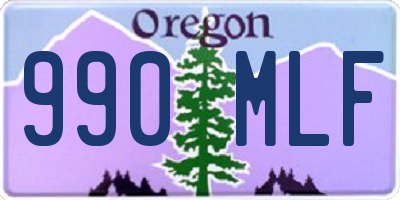 OR license plate 990MLF