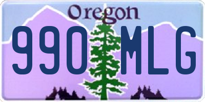 OR license plate 990MLG