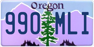 OR license plate 990MLI